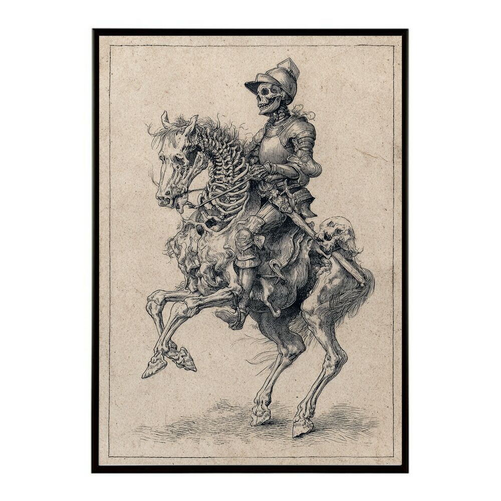 A4サイズ（約21x30cm）】【lm-poster-5976】【フレーム付き】騎士