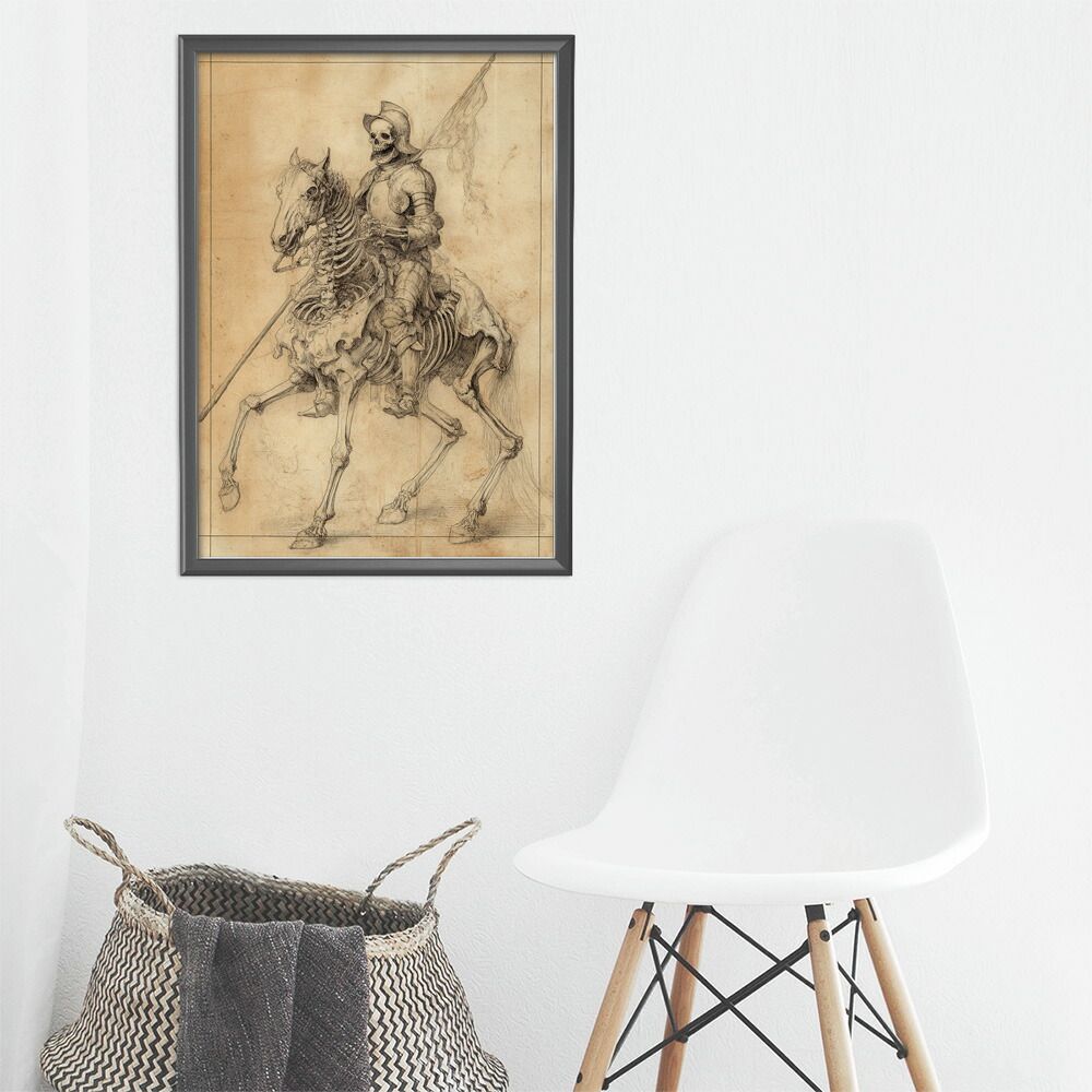 A3サイズ（約30×42cm）】【lm-poster-5977】【フレーム付き】騎士