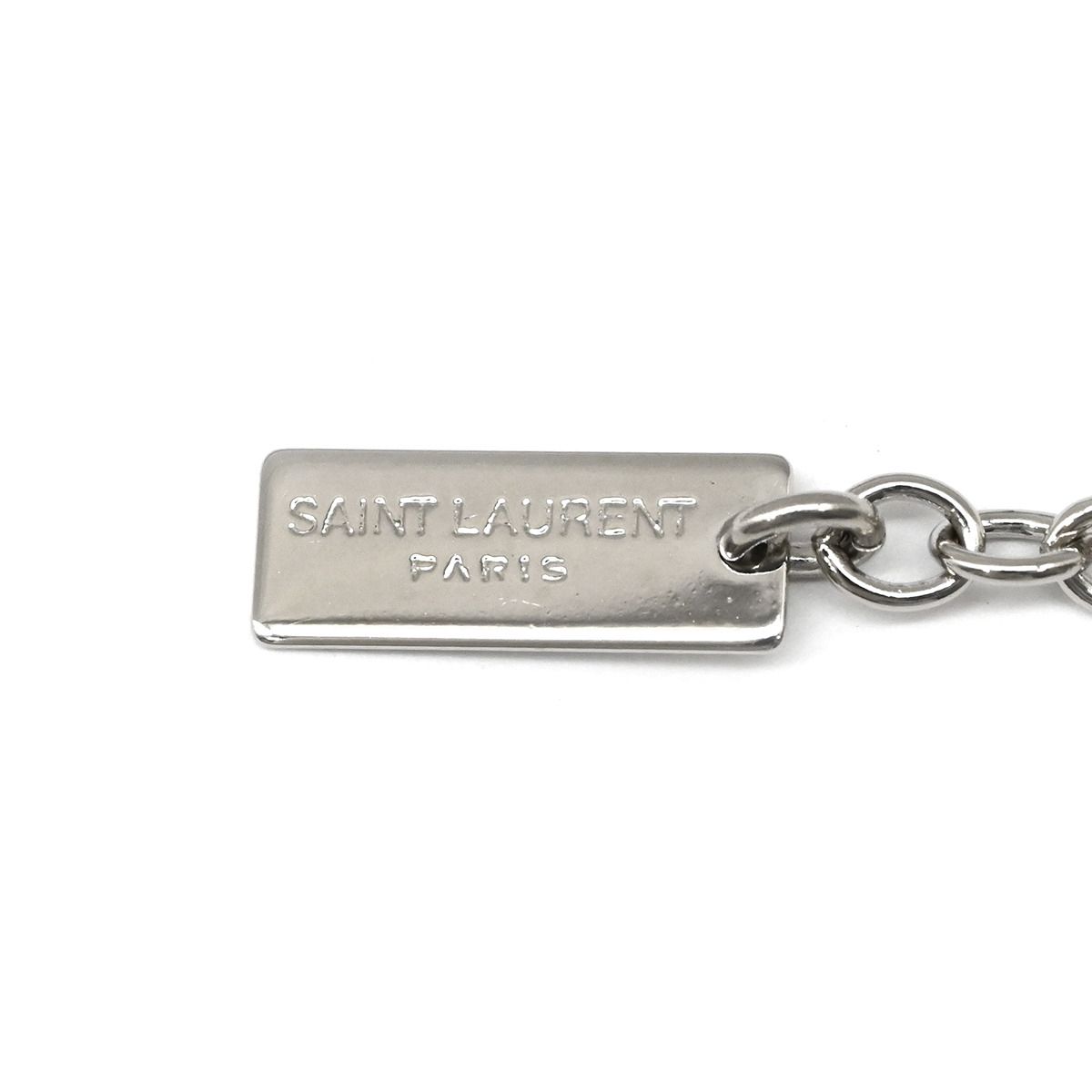 サンローラン SAINT LAURENT ブレスレット YSL 本物 ロゴ メタル