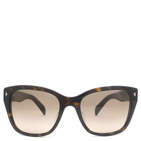 プラダ PRADA サングラス サイドロゴ 56□20 プラスチック ブラウン