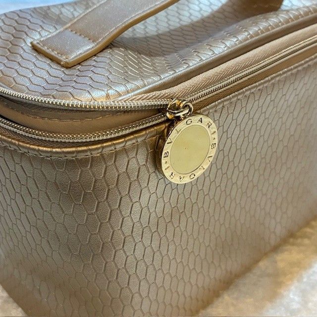 BVLGARI バニティバッグ ブラック コスメポーチ ポーチ 黒