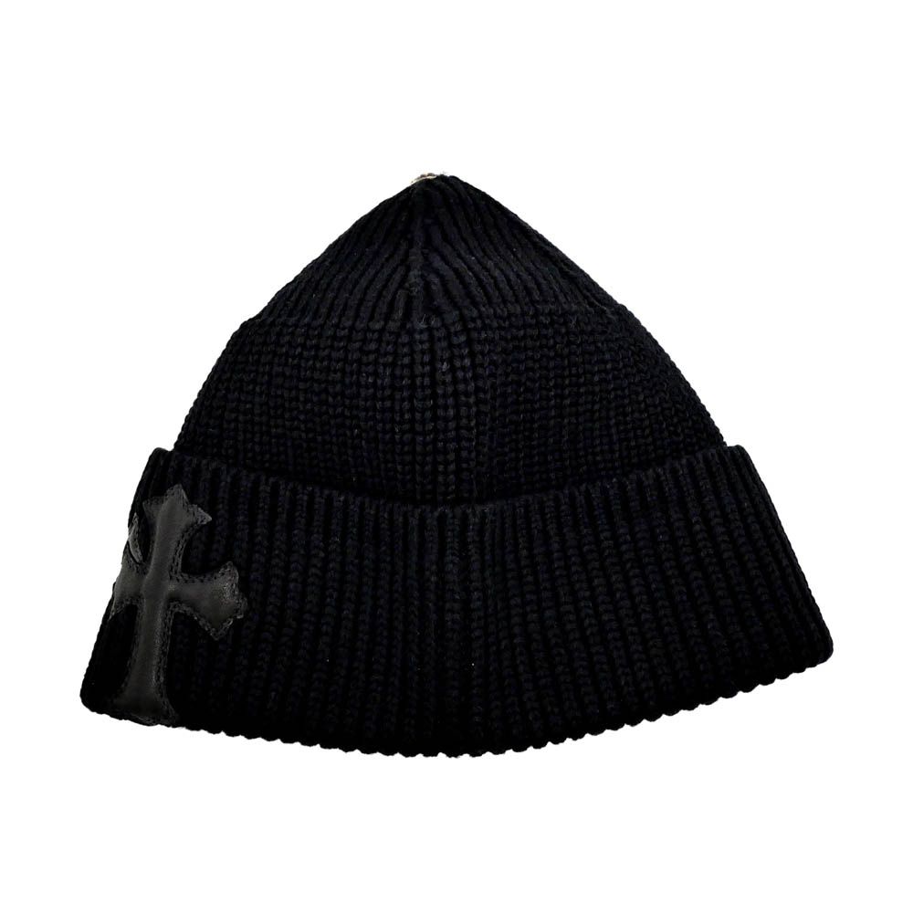 クロムハーツ ニット帽 OS 名東】クロムハーツ ニットキャップ セメタリ―クロス CH OS 22cm