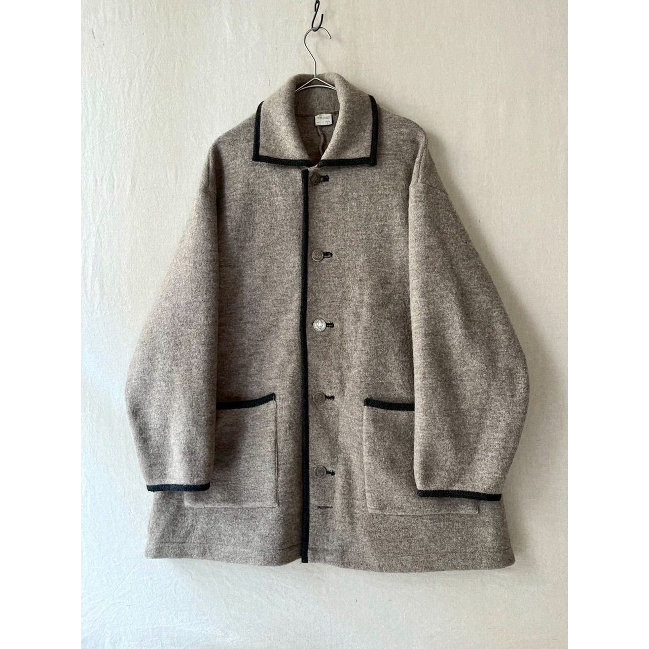 イタリア製 90s BENETTON ウール ジャケット / S グレー チロリアン