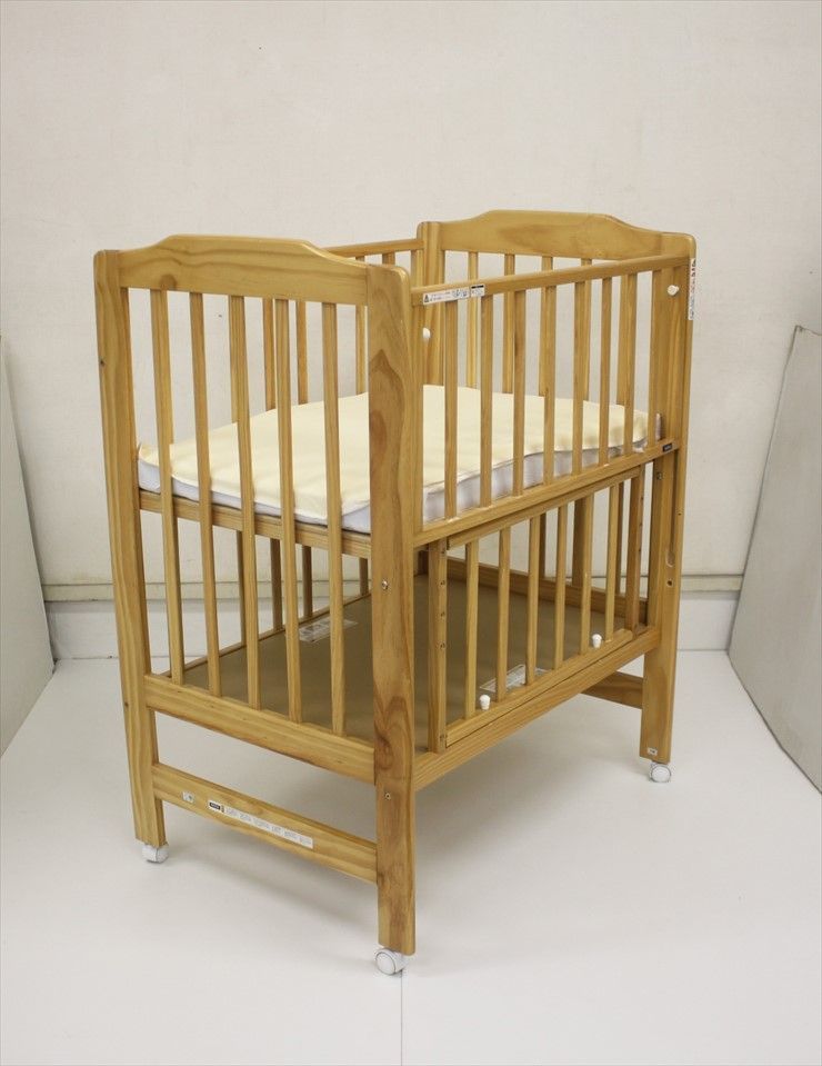 ハイシートミニベッド ナチュラル カトージ ベビーベッド ベビー布団