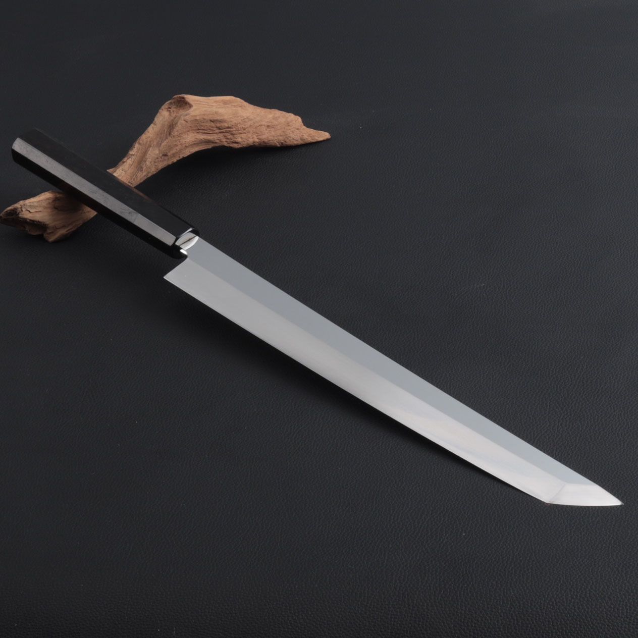 初売り特別セット 刺身包丁 先丸柳刃包丁 尺（刃渡り300mm）黒檀鞘付き