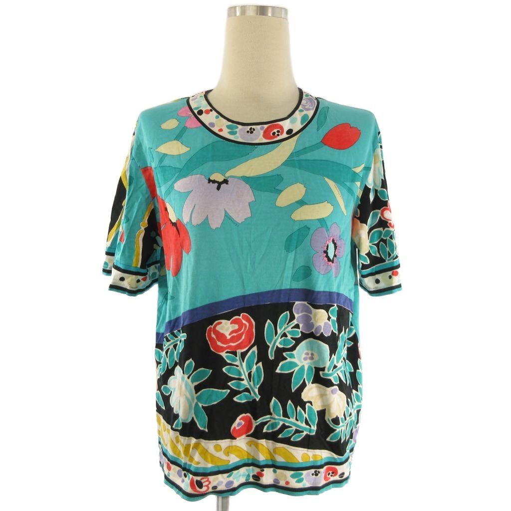 【美品‼︎】LEONARD レオナール カットソー ブルーグリーン 花柄 LL 美品‼︎】LEONARD レオナール カットソー ブルーグリーン 花柄 LL 美品