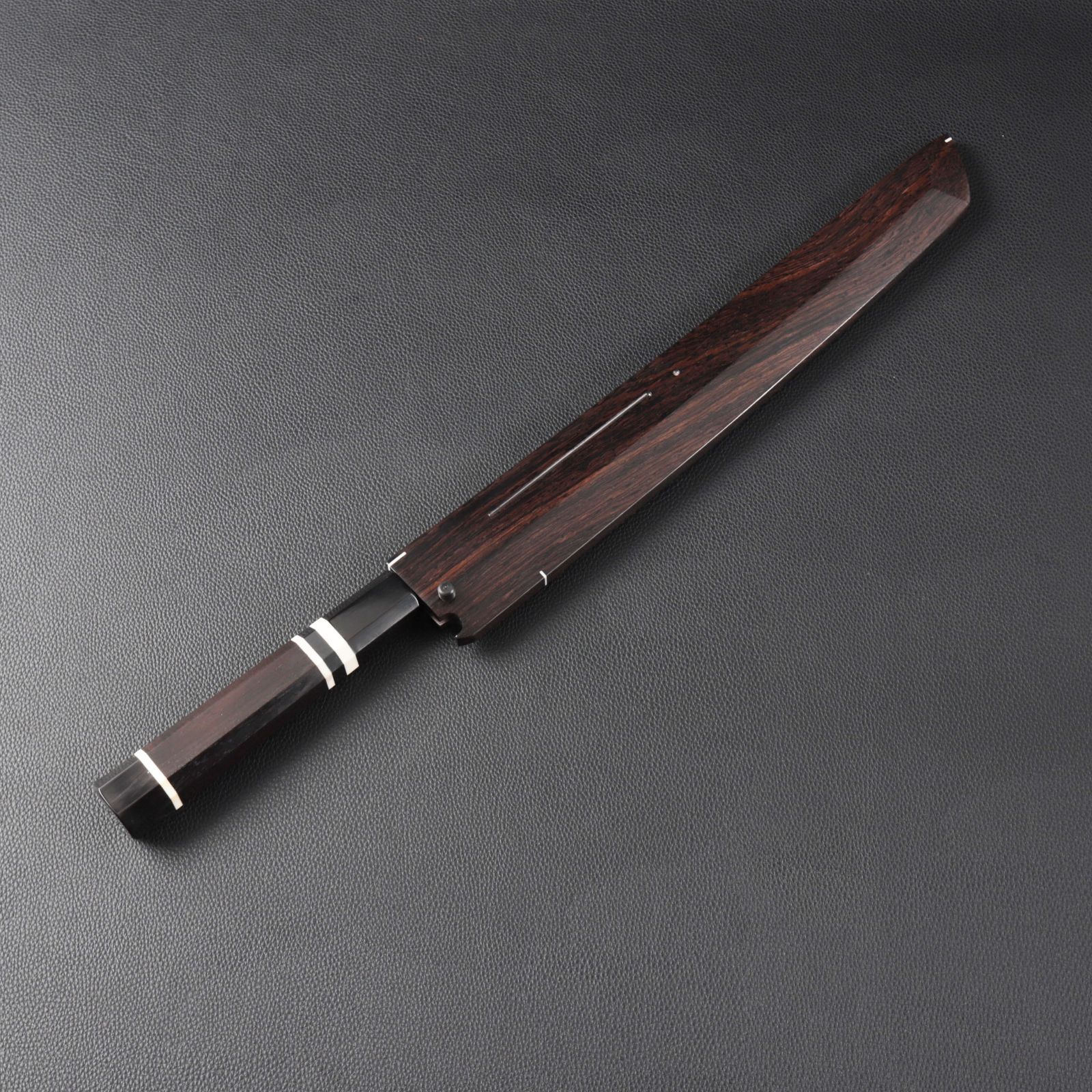 初売り特別セット 刺身包丁 先丸柳刃包丁 尺（刃渡り300mm）黒檀鞘付き