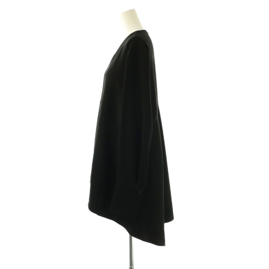 エンフォルド ENFOLD ダブルサテンアシンメトリーブラウス 長袖 プル