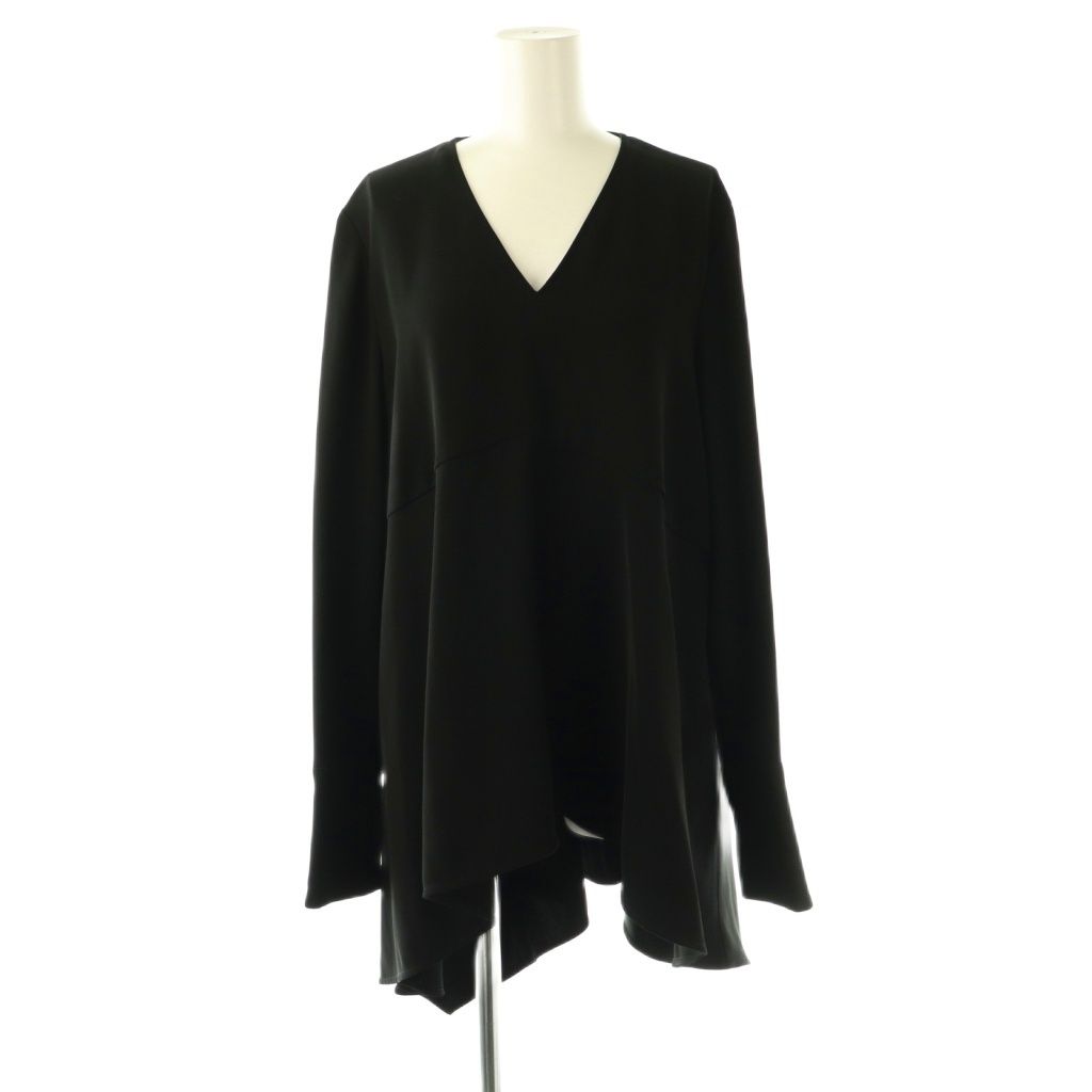 エンフォルド ENFOLD ダブルサテンアシンメトリーブラウス 長袖 プル