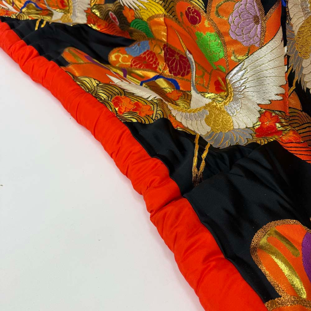 色打掛 正絹 鶴 刺繍 黒 ゴールド 打掛 花嫁衣裳 婚礼 リサイクル 中古 ブライダル ウエディング 着物 5017 色打掛 正絹 鶴 刺繍 黒 ゴールド 打掛 花嫁衣裳 婚礼 リサイクル 中古