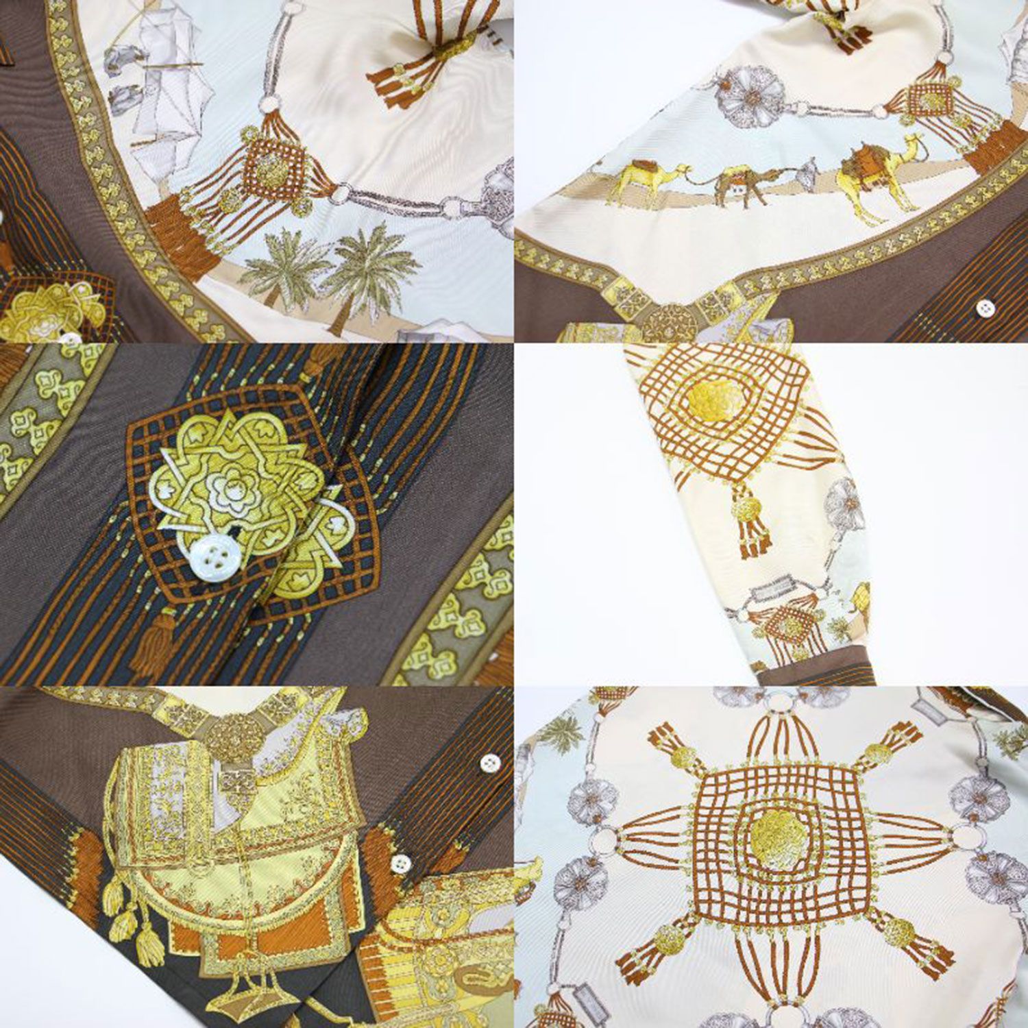 ETRO エトロ シルク スカーフ柄 長袖 シャツ / ブラウス 総柄 プリント 