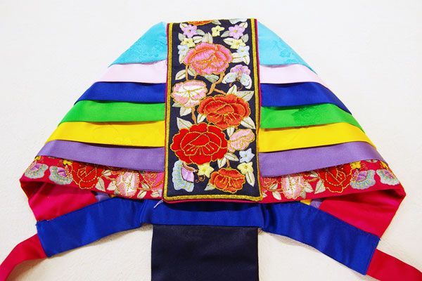 手刺繍セットン青クルレ帽子女の子用(100日～4才目安)■kulre-9-s【ギフト】【お土産】【誕生祝】
