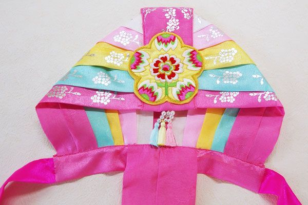 刺繍セットンピンククルレ帽子女の子用(100日～4才目安)■kulre-7-s【ギフト】【お土産】【誕生祝】