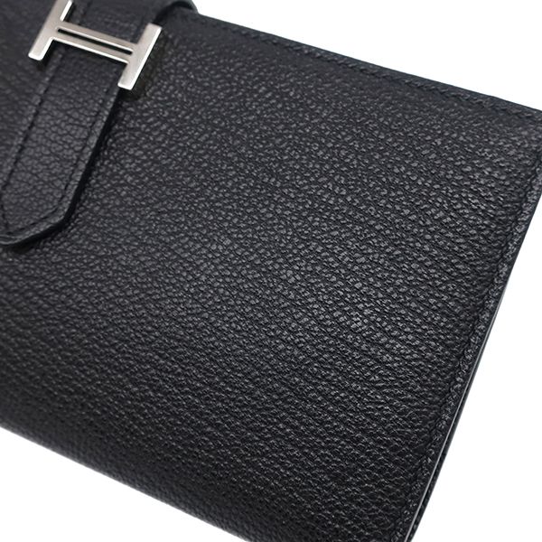 エルメス HERMES 長財布 ベアンスフレ シェブルミゾル ブラック