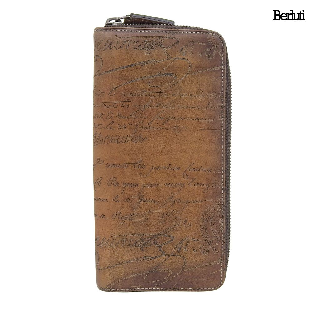 美品 ベルルッティ Berluti イタウバスクリットレザー ラウンドジップ