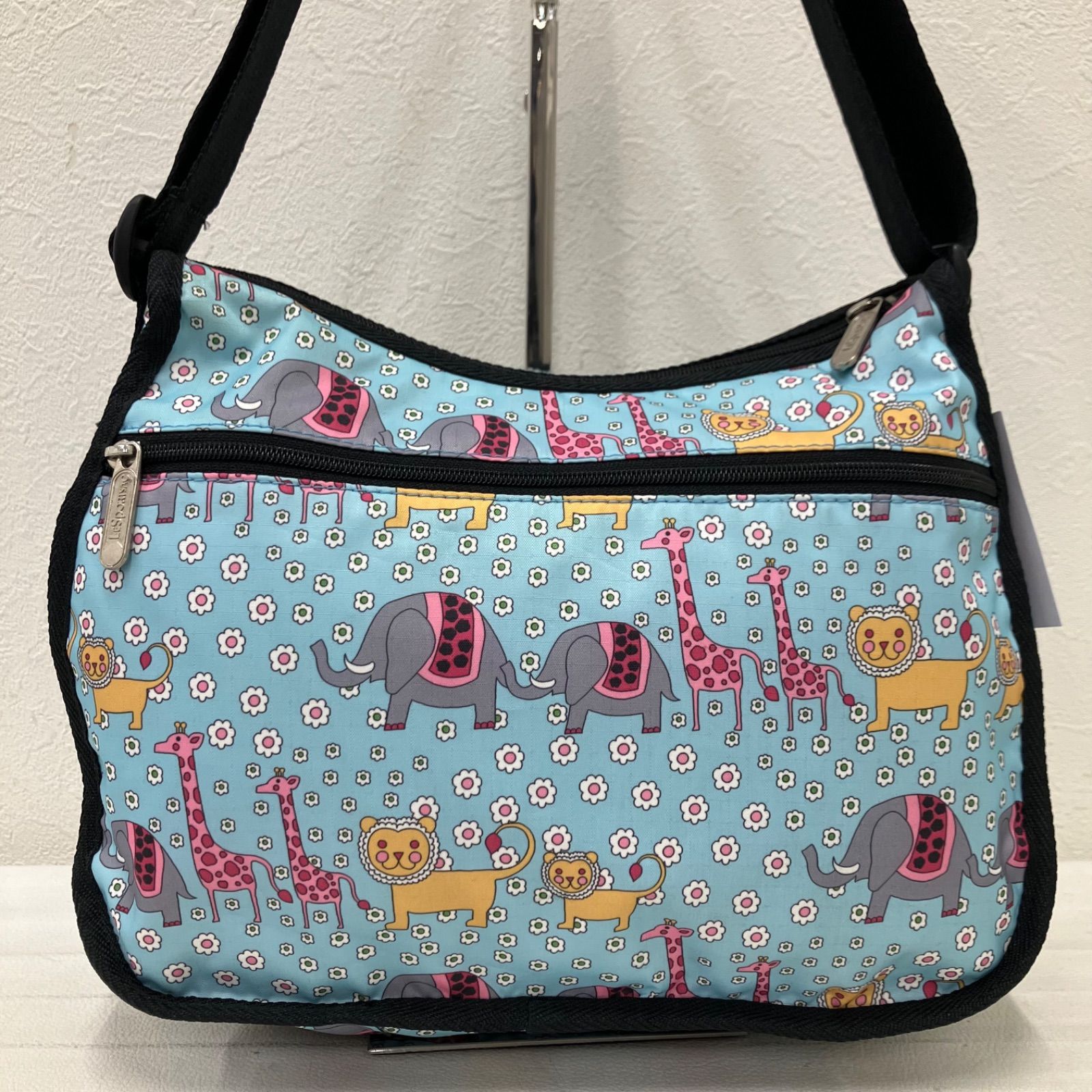 7966 LeSportsac レスポートサック ショルダーバッグ 水色 ライト 