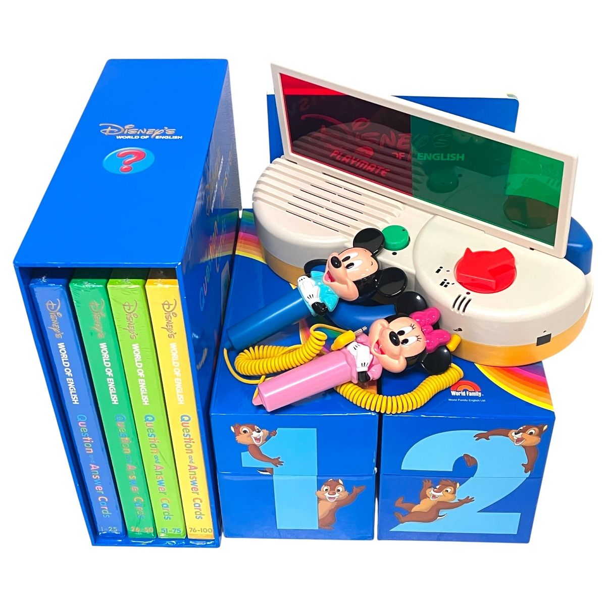 DWE ディズニー ワールド イングリッシュQ&Aカード 100枚セット DWE トークアロング Q&Aカード セット 2020年頃 ディズニー ワールド