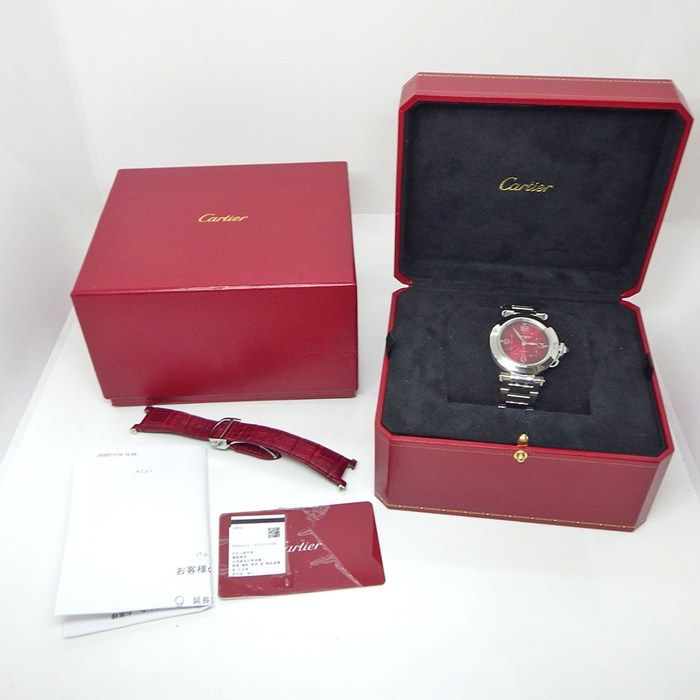 カルティエ Cartier 腕時計 パシャ WSPA0031 裏スケ サンレイ