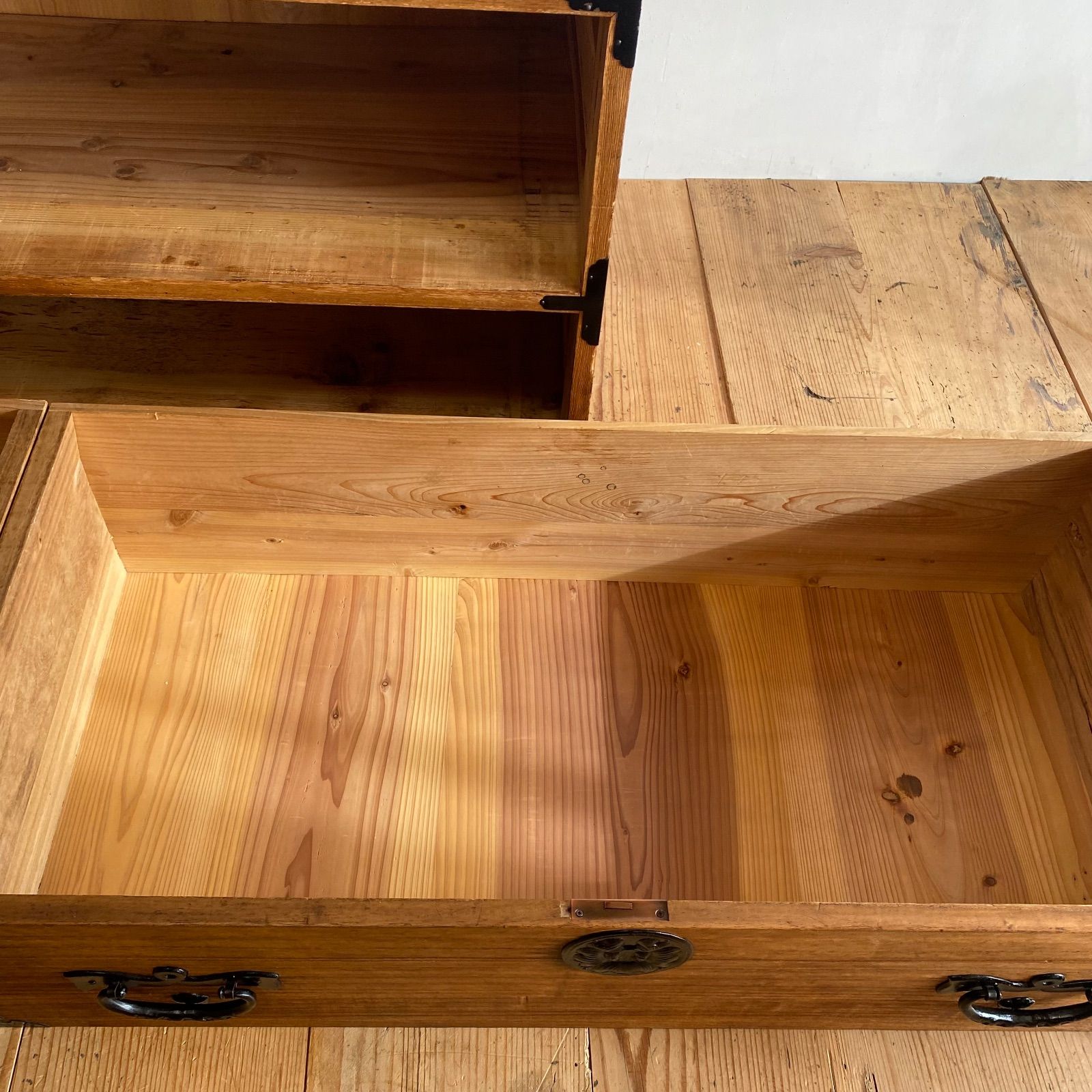 アンティーク チェスト 箪笥 ローボード テレビ台 無垢材 昭和レトロ