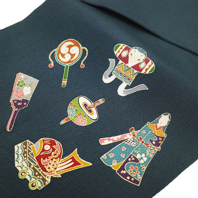 名古屋帯 九寸 染帯 縮緬 ちりめん 手染 小豆色 鳥 波 新古品 kp2133 新古品】 名古屋帯 未使用 正絹 縮緬 ちりめん 九寸 染め帯 染帯 金彩