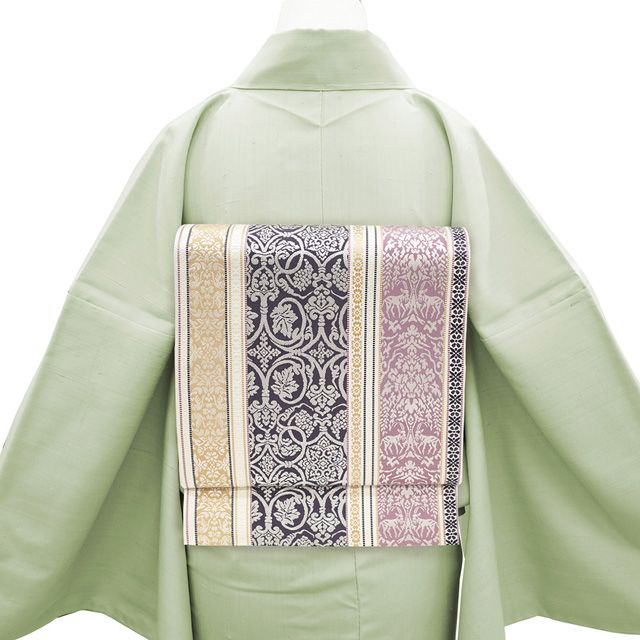 専用ページ　新品　未使用品　正絹　本場筑前博多織 袋帯 新古品】 本場筑前博多織 袋帯 未使用 千年工房 名門 岡野 全通 博多帯