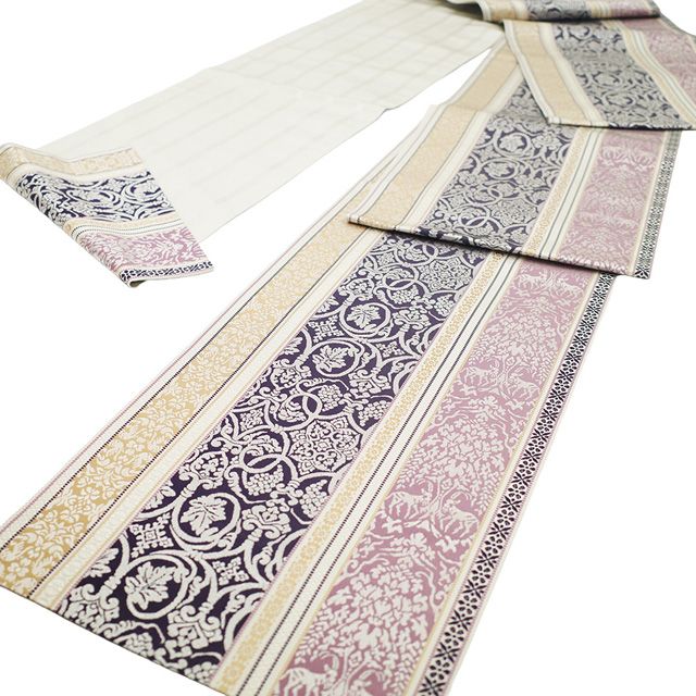 新古品】 本場筑前博多織 袋帯 未使用 千年工房 名門 岡野 全通 博多帯