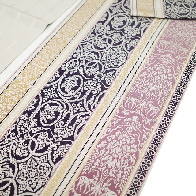 新古品】 本場筑前博多織 袋帯 未使用 千年工房 名門 岡野 全通 博多帯