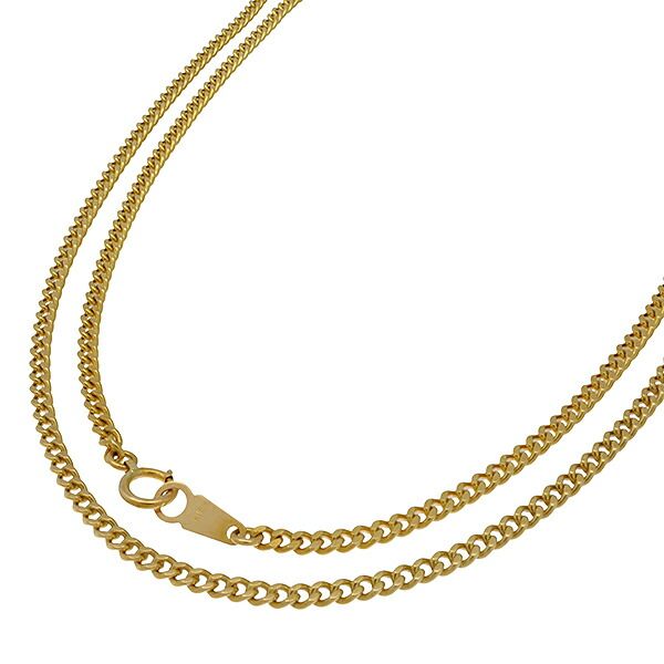 送料無料・返品可♪K18YG 2面シングル 喜平ネックレス 46.5cm 13.6g A