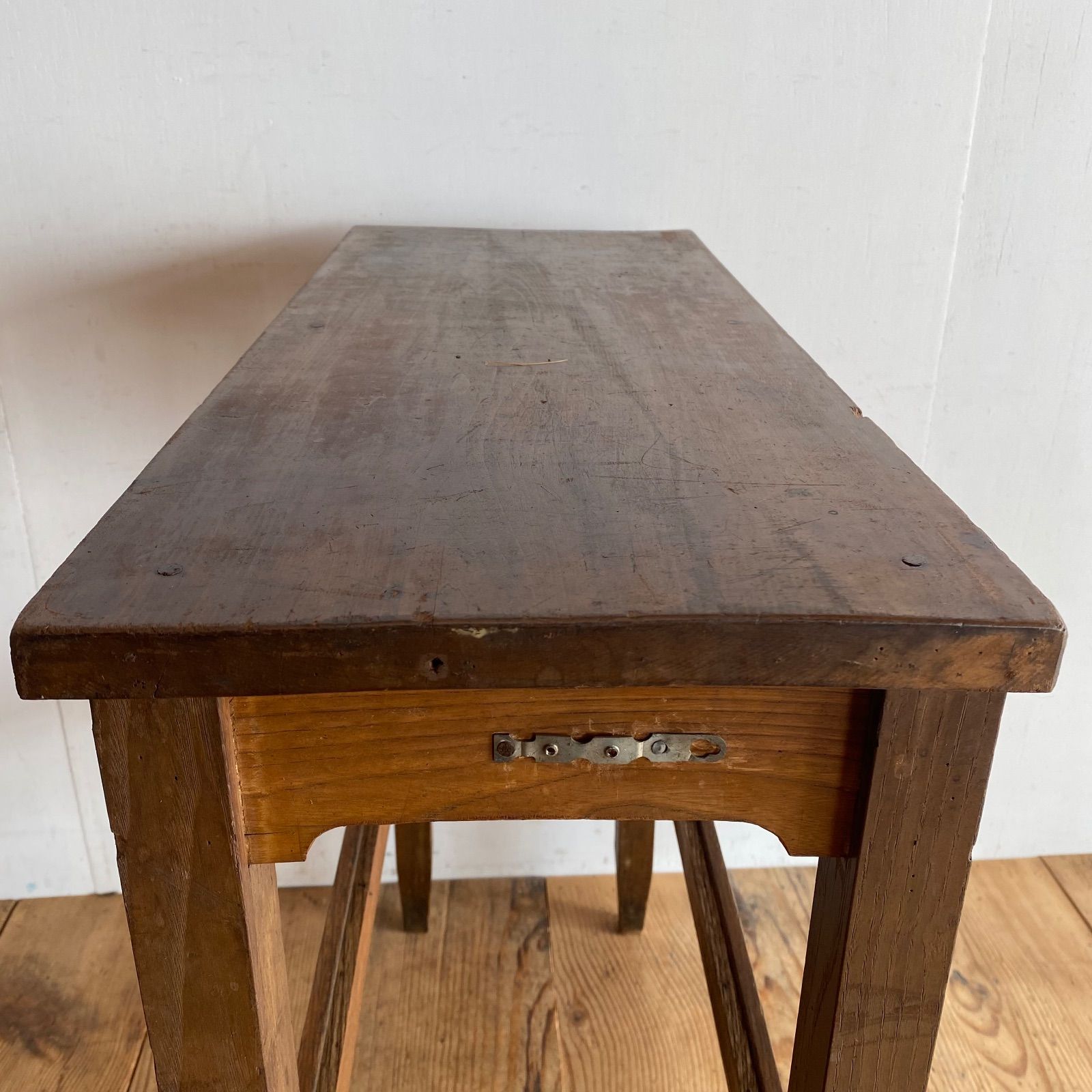 アンティーク 古家具 古道具 作業台 サイドテーブル 無垢材