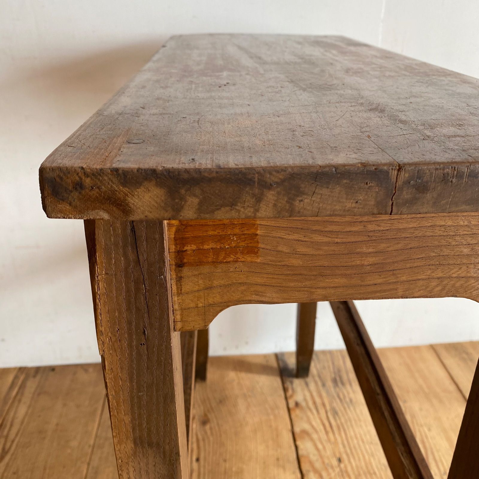 アンティーク 古家具 古道具 作業台 サイドテーブル 無垢材