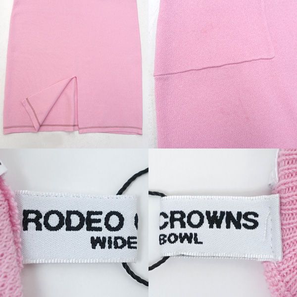 RODEO CROWNS / ロデオクラウンズ ◆セットアップ/スウェットライクカラーステッチニット/スカート/ピンク/F 420ISH70 【レディース/ガールズ/LADY/女性/婦人】 レディースファッション【中古】 [0220543102] AVIREX - RODEO CROWNS / ロデオクラウンズ ◇セットアップ/スウェット
