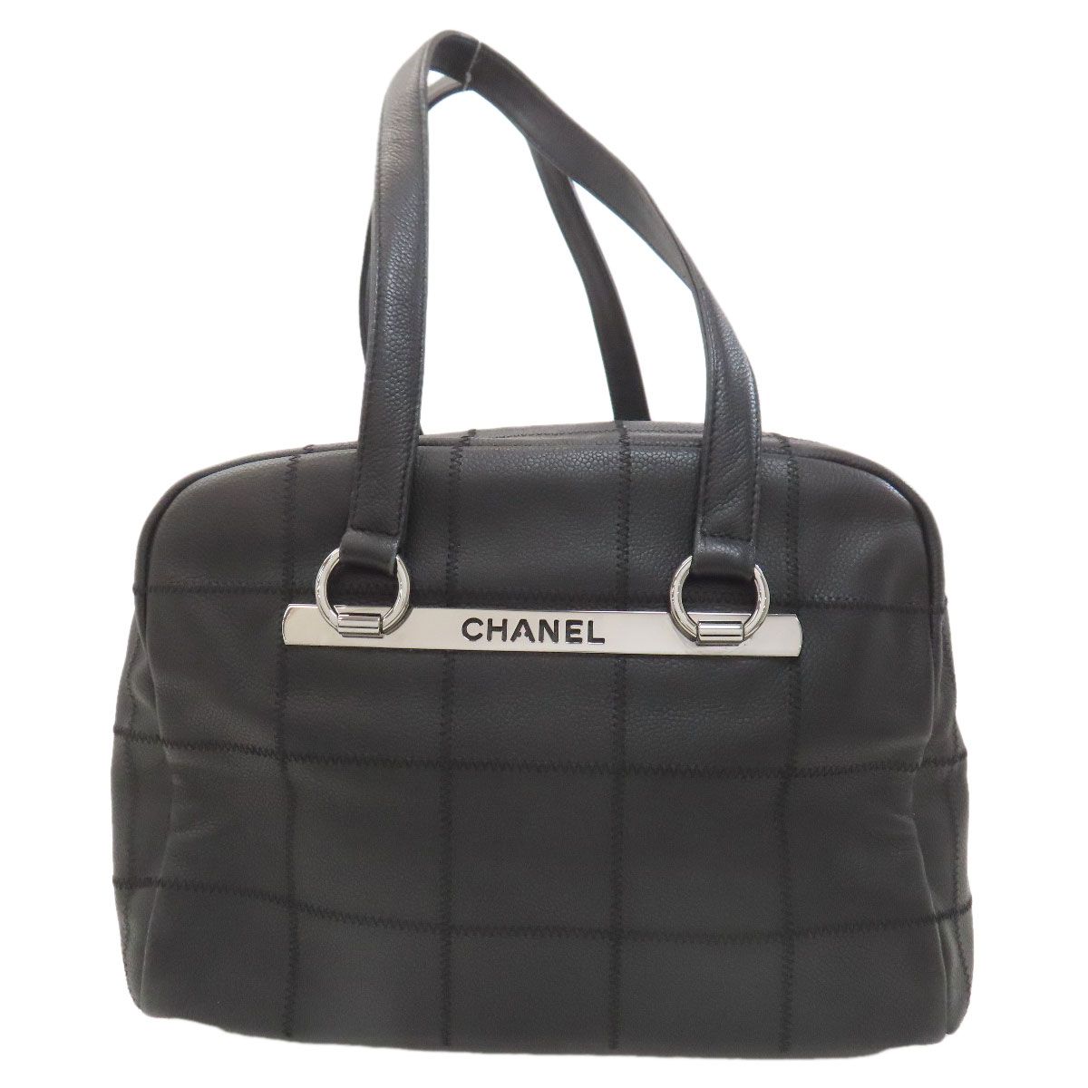 CHANEL シャネル チョコバー シルバー金具 トートバッグ グレインド
