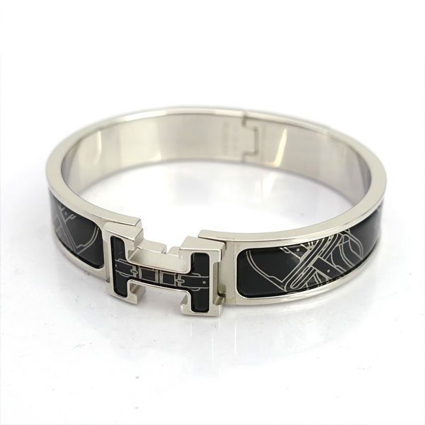 HERMES / エルメス ◇クリック H PM ブレスレット 馬銜 グリプラチナ