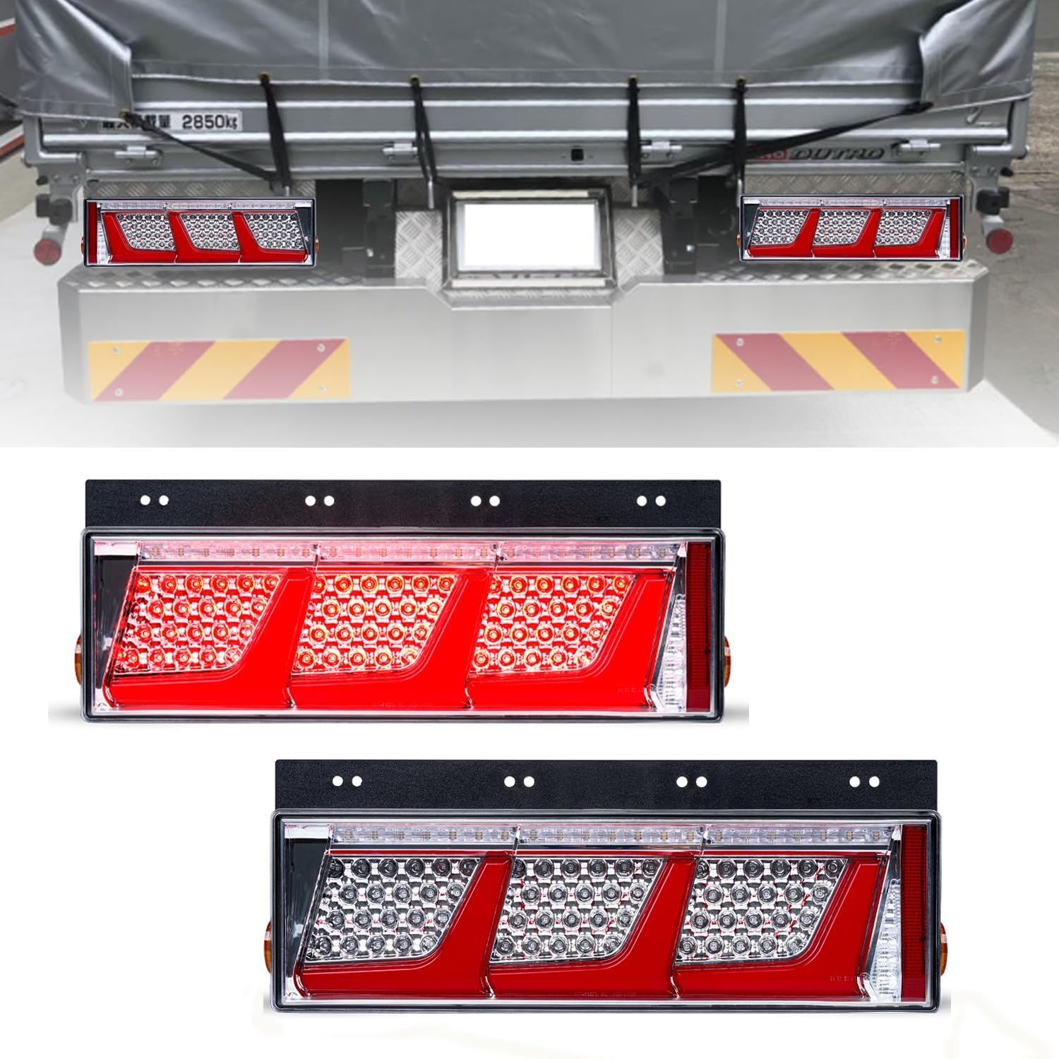 LEDトラックテールランプ 24V/12V 汎用 左右セット シーケンシャル