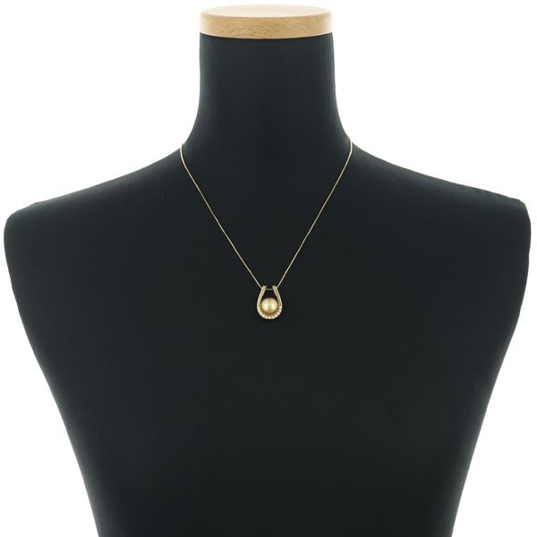 TASAKI タサキ ネックレス ゴールデン パール 真珠 10.8mm ダイヤ