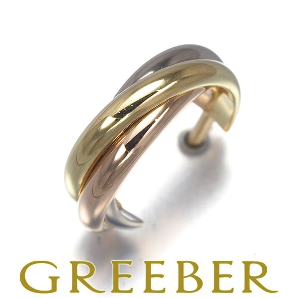 カルティエ トリニティピアス スリーカラー フープ 片耳 K18YG/WG/PG