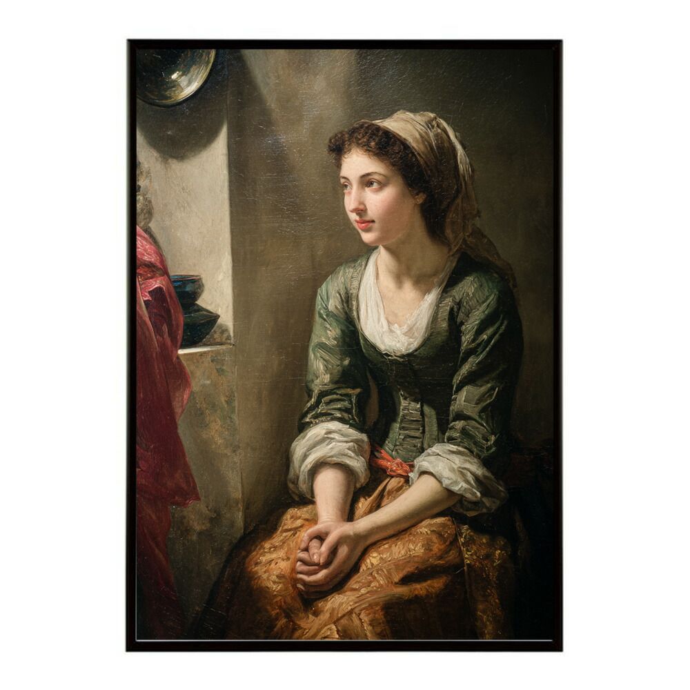 アンティーク 雑貨屋 アート レトロ ポスター（大）絵画 （B） A1サイズ（約59x84cm）】【lm-poster-6595】【フレーム付き】肖像画