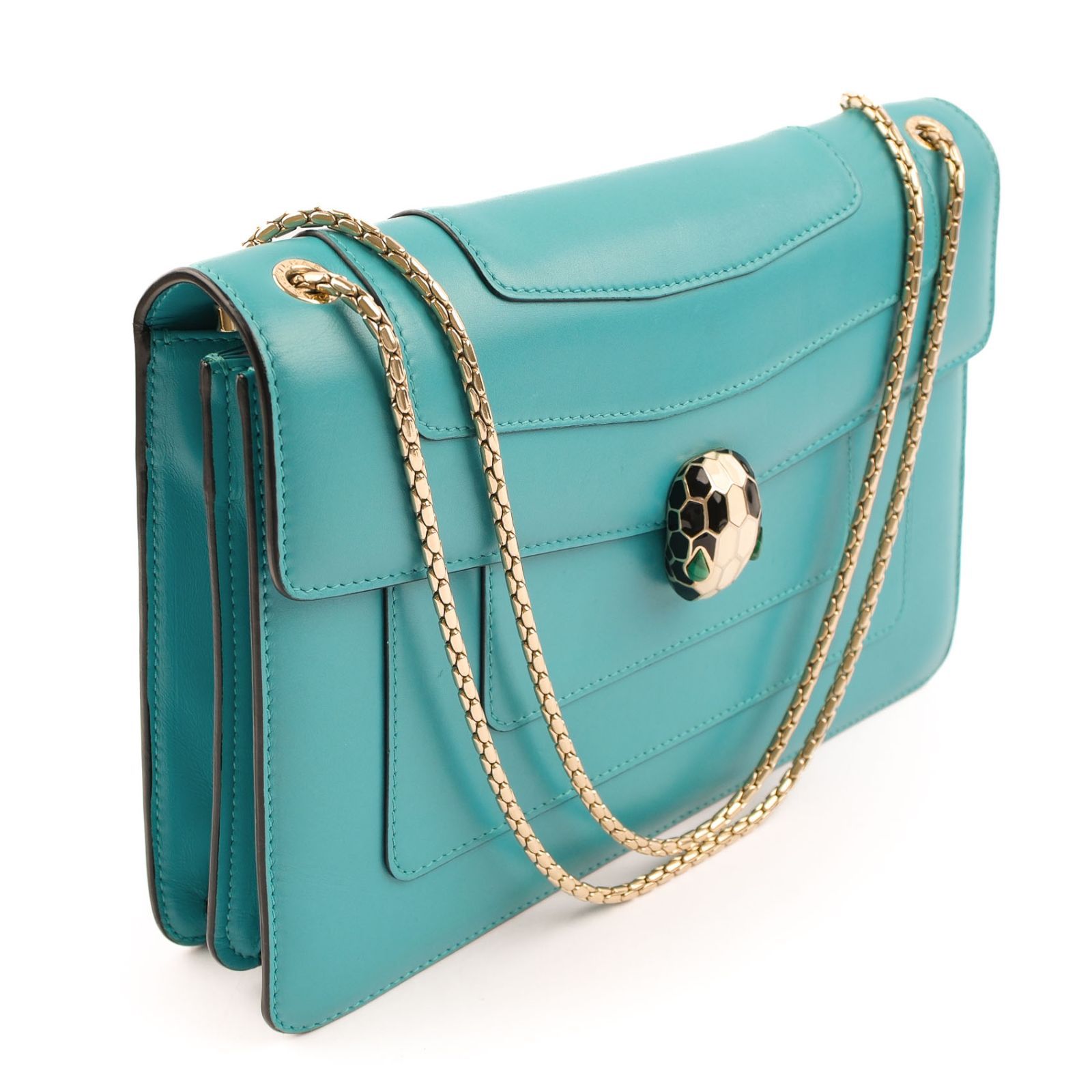 中古】BVLGARI ブルガリ セルペンティ フォーエバー レザー チェーン 