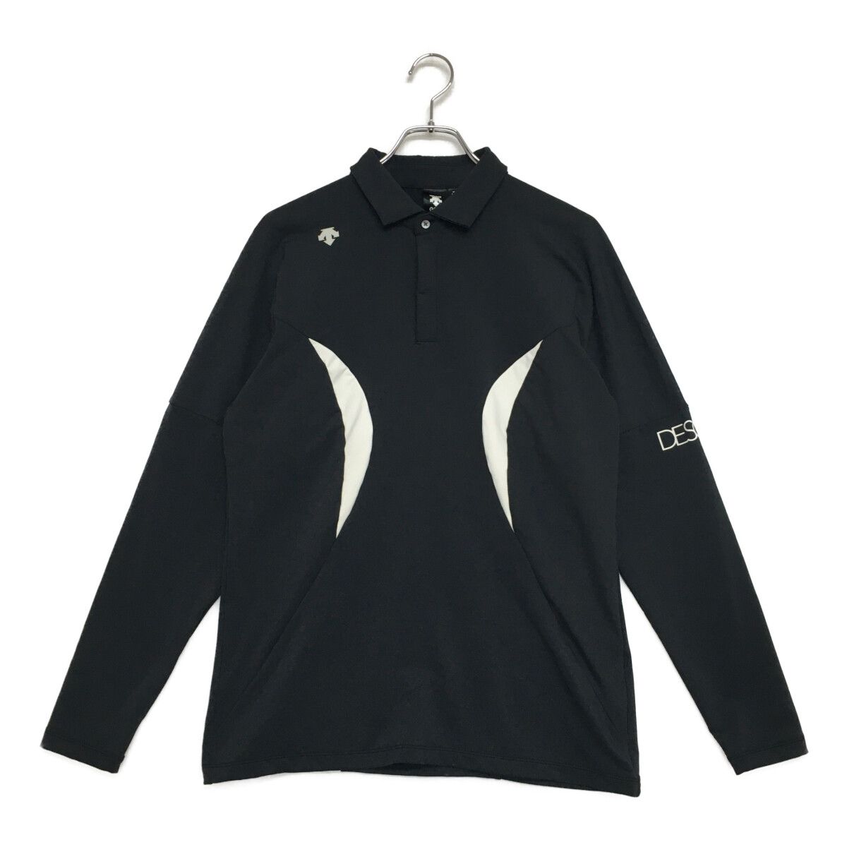 【完売品】デサントゴルフDESCENTE GOLF ブラックポロシャツ M サイズ：M DESCENTE GOLF デサントゴルフ 半袖ポロシャツ ブラック系