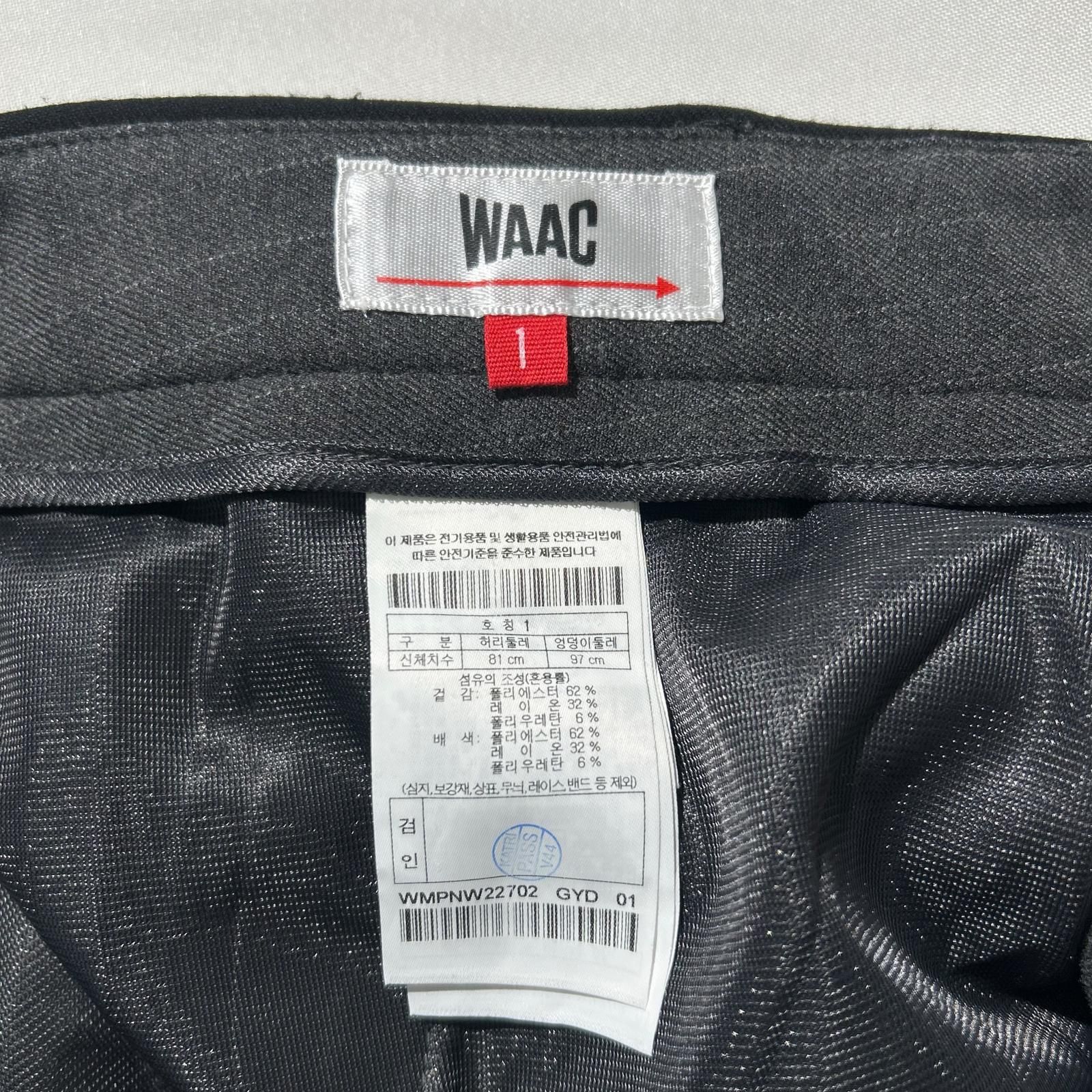 中古 メンズ ワック WAAC パンツ 1(S) グレー 裏微起毛 ストライプ