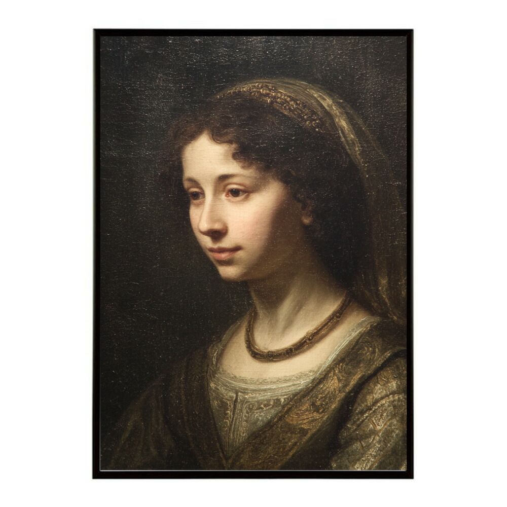【B2サイズ（約51x73cm）】【lm-poster-6631】【フレーム付き】肖像画 ポスター ヨーロッパ 絵画風 女性 男性 家族 日常風景 アンティーク レトロ 油絵 アート 壁掛け おしゃれ リビング インテリ