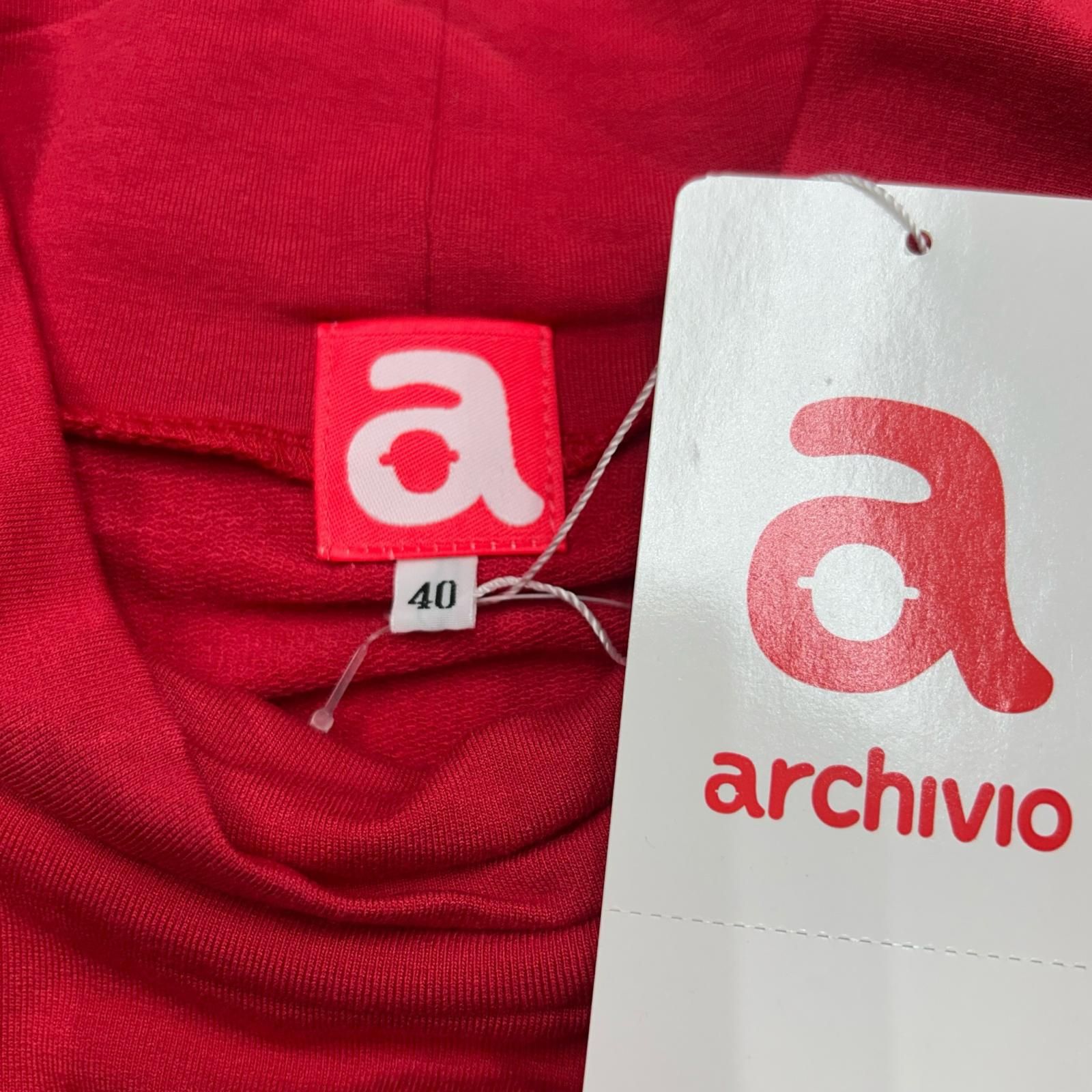 未使用品 レディース アルチビオ archivio 長袖シャツ 40(L) 赤 レッド