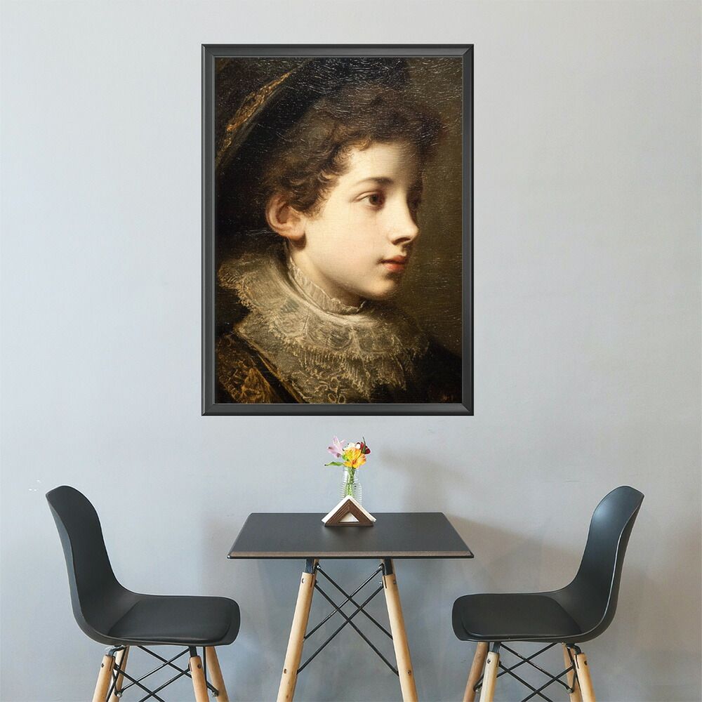 ☆人物画☆　油絵　アンティーク　レトロ NO.27】後ろ姿のドレス女性インテリアアートポスター☆絵画油絵