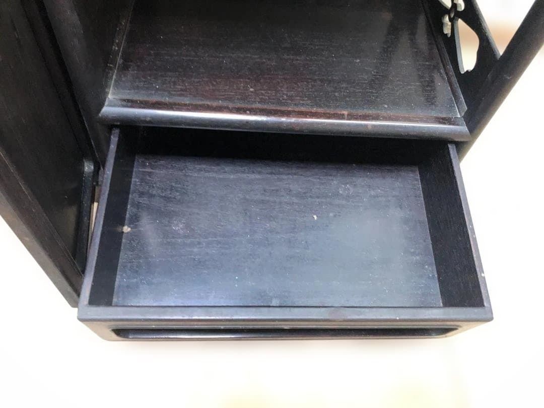 箪笥 飾り棚 違い棚 茶道具透かし彫り 和箪笥 アンティーク ビンテージ