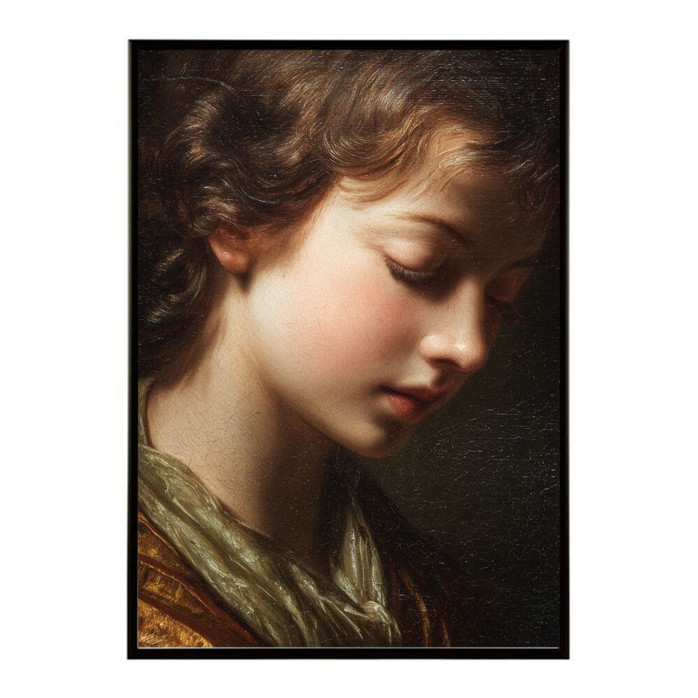 アンティーク 雑貨屋 アート レトロ ポスター（大）絵画 （B） A2サイズ（約42x59cm）】【lm-poster-6826】【フレーム付き】肖像画