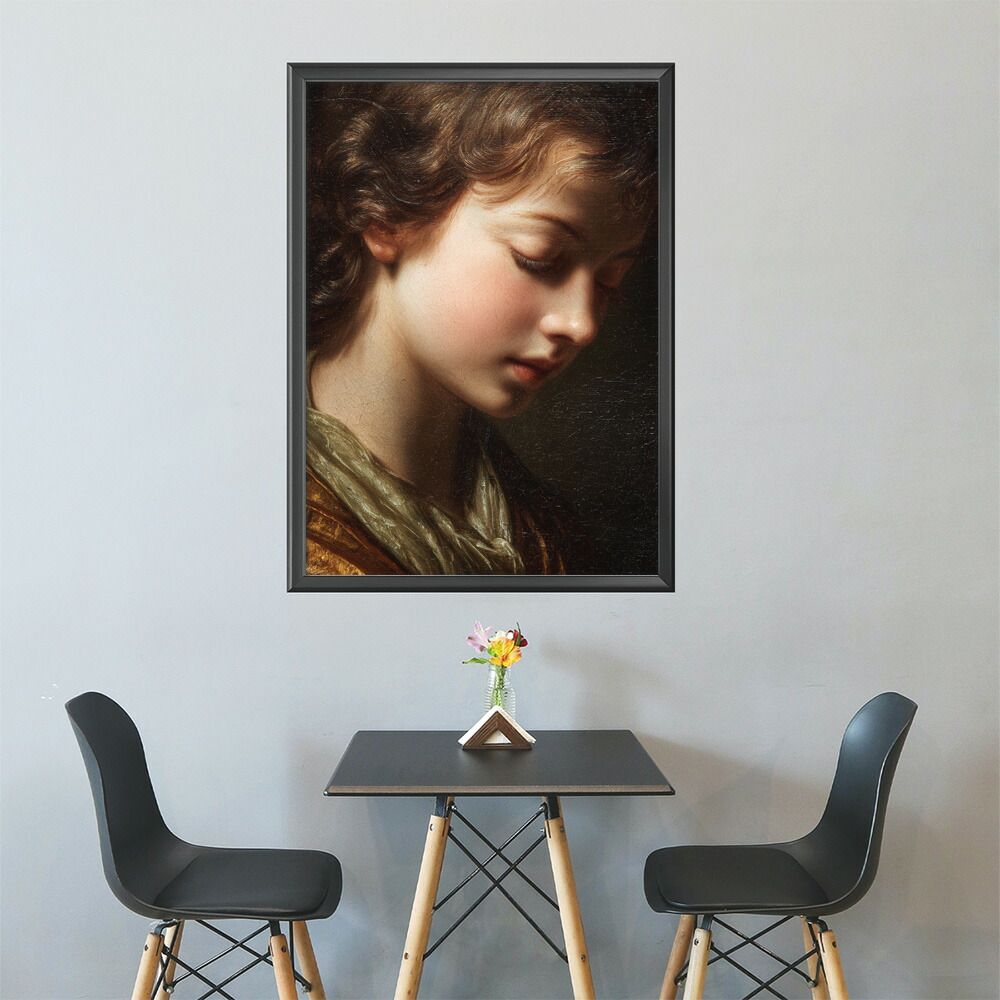 アンティーク 雑貨屋 アート レトロ ポスター（大）絵画 （B） A2サイズ（約42x59cm）】【lm-poster-6772】【フレーム付き】肖像画