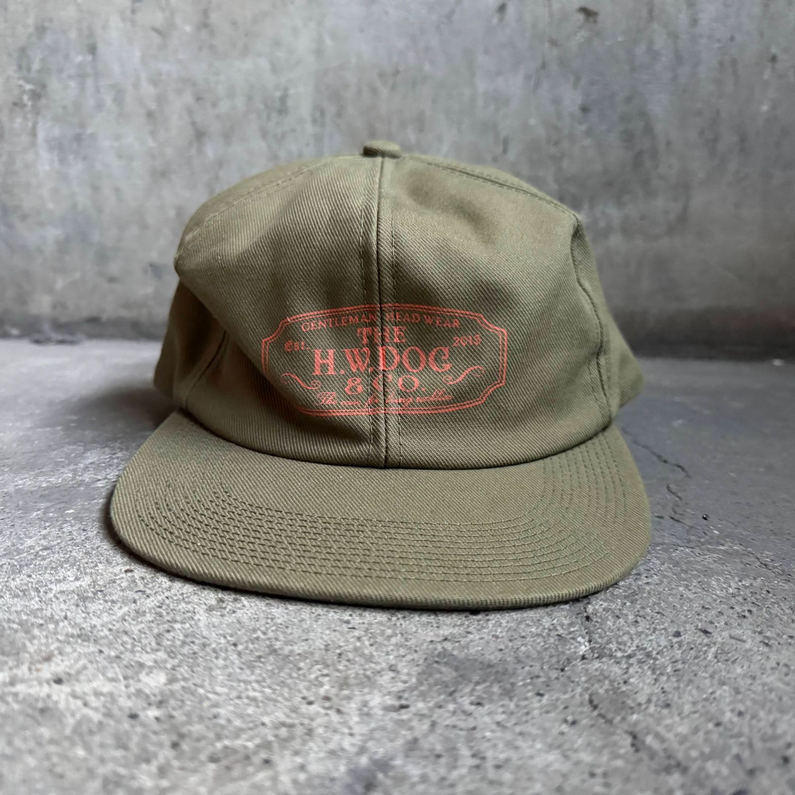THE H.W.DOG&CO. TRUCKER CAP スナップバック オリーブ エイチ