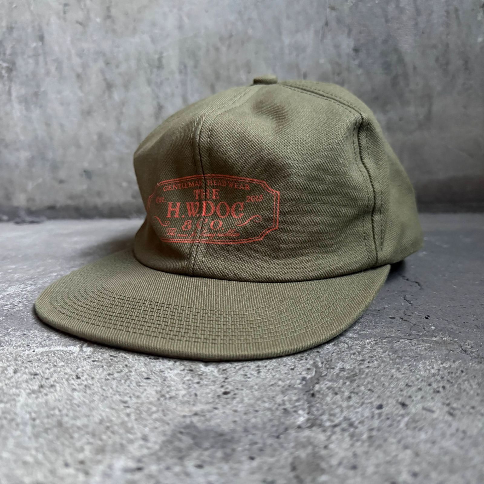 H.W. DOG & CO. スナップバックキャップ THE H.W.DOG&CO. TRUCKER CAP スナップバック オリーブ エイチ