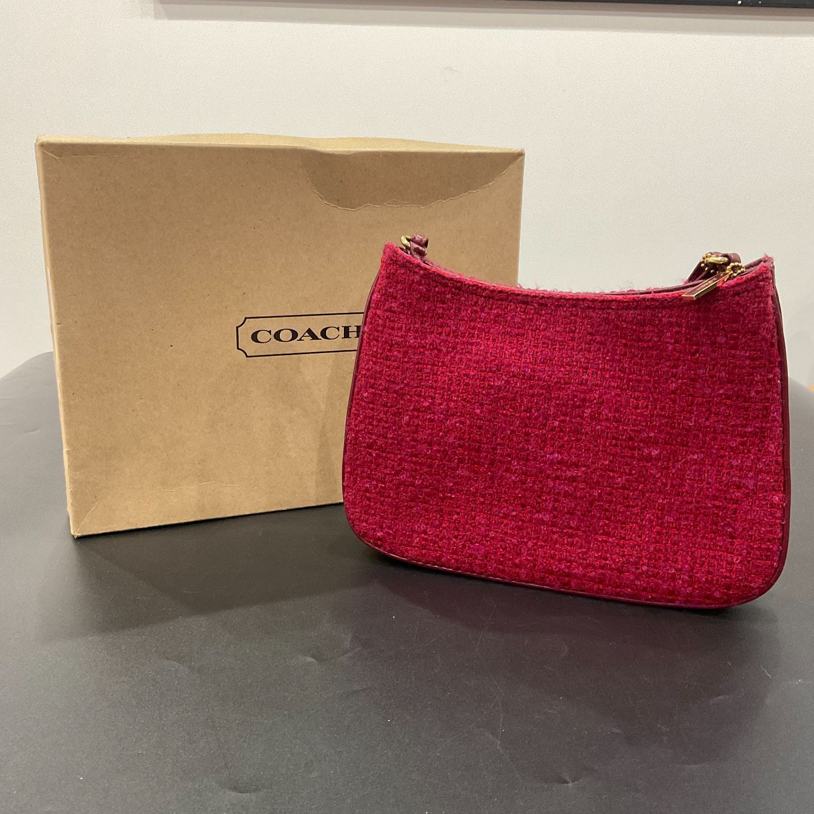 コーチ ツイードワンショルダーバッグ