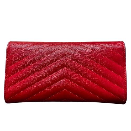 YSL SAINT LAURENT サンローラン 長財布 レッド - メルカリ